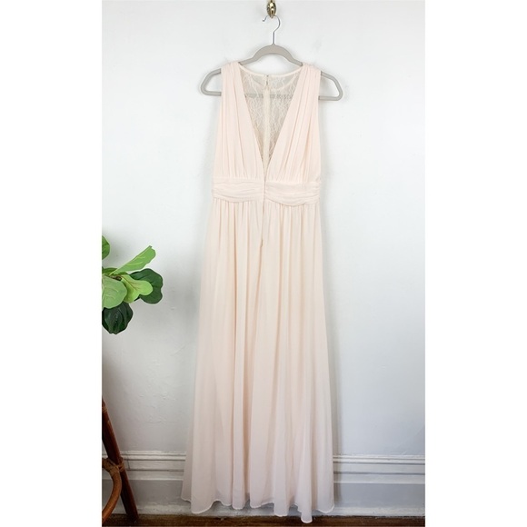 Lulu’s Dreamy Devotion Gardenia Lace Sleeveless Maxi Bridal Wedding Dress Sz L - Picture 4 of 11